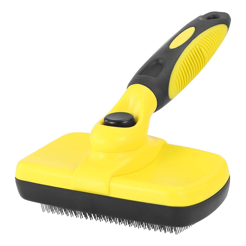 [Australia] - iMounTEK Professional Self-Cleaning Slicker Brush Grooming Tool for Dogs and Cats with Ergonomic Handle, Removes Mats, Tangles, and Loose Shedding Hair, Ensures A Healthy Coat & Blood Circulation 