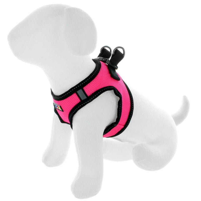 Pawtitas Pet Reflective Mesh Dog Harness, Step in or Vest Harness Dog Training Walking of Your Puppy/Dog - No More Pulling, Tugging, Choking M Neck 11" Chest 17" Orange - PawsPlanet Australia