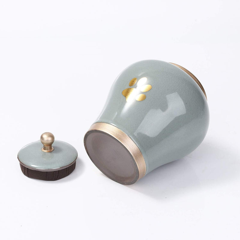 Youdear Memorials 6'' Handicrafts Pet Urns,Premium Urns for Dog and Cat Ashes,Suitable Size Cremation Urns for Ashes Up to 55 Cubic inches Cyan - PawsPlanet Australia