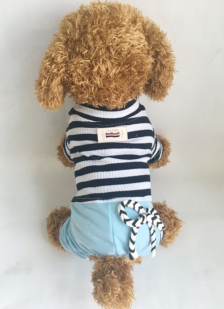 [Australia] - EastCities Dog Clothes for Small Dogs Pajamas Puppy Outfit XL Blue 