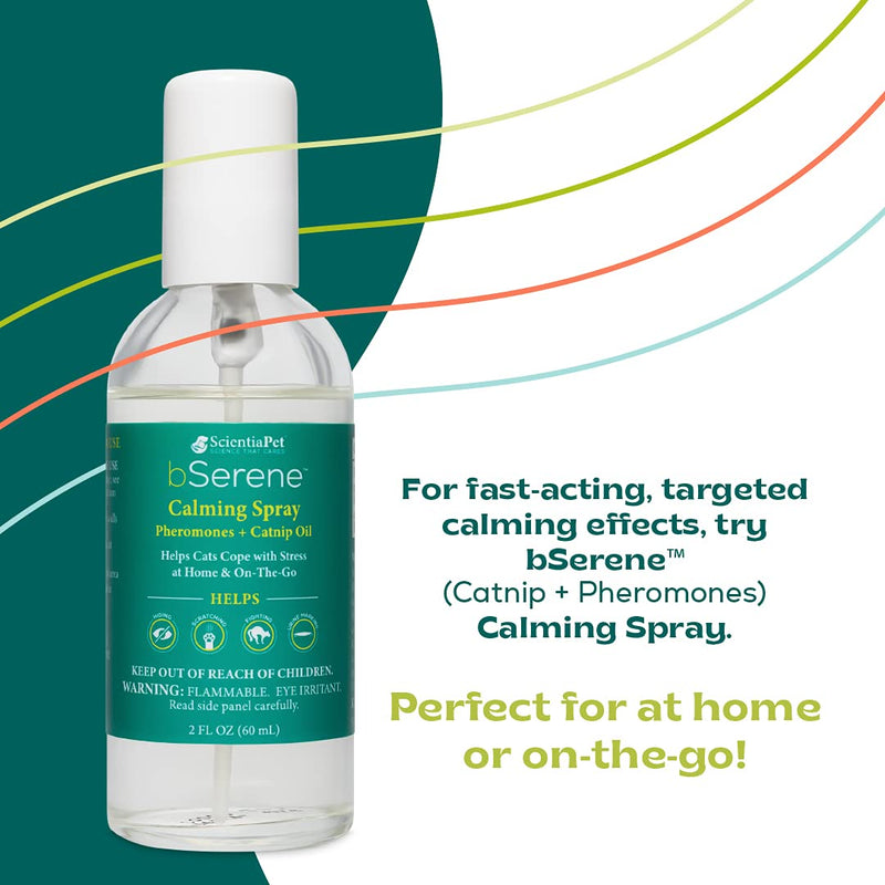 bSerene Pheromone Calming Solution for Cats| Plug-in Diffuser Kit and Refill |Helps Reduce Hiding, Scratching, Stress, Anxiety | for Single/Multicat Homes| 45 Days of Constant Comfort Per Refill - PawsPlanet Australia