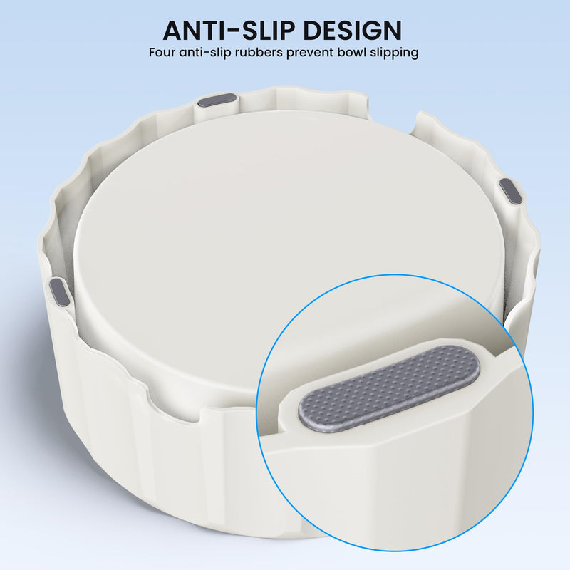 FORWH Dog Water Bowl No Spill 63oz/1.8L Large Capacity Dog Water Bowl Dispenser Non Slip No Splash Dog Water Bowl Pet Slow Feeder No Drip Dog Water Bowl on Vehicle Slow Water Bowl for Dogs and Cats White - PawsPlanet Australia