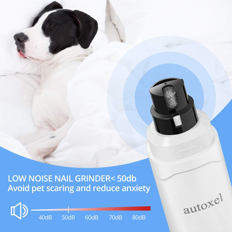 [Australia] - AUTOXEL [Upgrade] Dog Nail Trimmers, Professional 2-Speed Electric Rechargeable pet Nail Grinder for Small/Medium/Large Dogs & Cats, Including Nail Clippers and Trimmers 