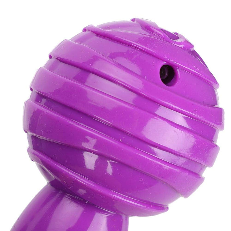 FILFEEL Dog Barbell Toy, Pet Ball Dog Barbell TPR Bone Grinding Teeth Chew Toy for Dog Training Interactive Toy(Purple) - PawsPlanet Australia