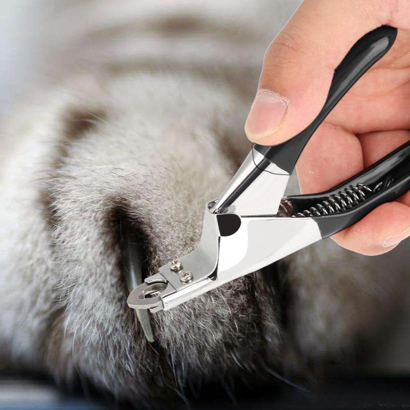 Zerodis Safe Pet Nail Scissors, Pet Dog Cat Dedicated Nail Scissors Toe Claw Clippers Trimmer Cutter Pet Grooming Tool(Black) Black - PawsPlanet Australia