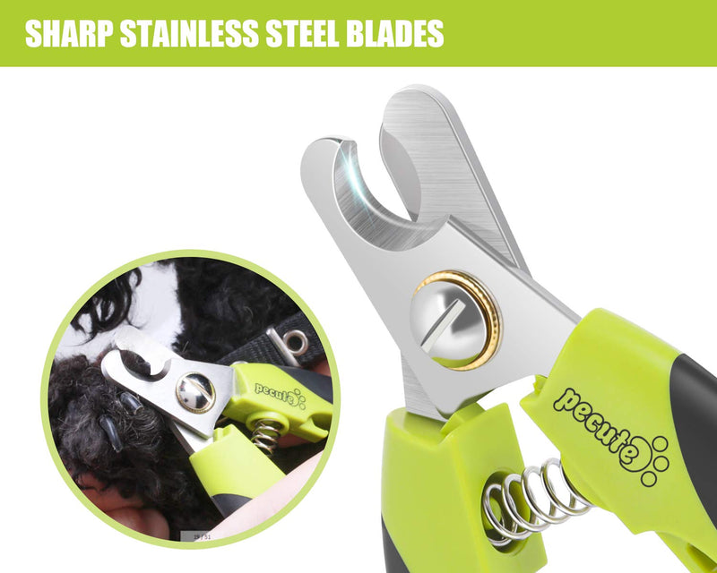 pecute Dog Nail Clippers Professional Sharp Stainless Steel Pet Nail Trimmers with Safety Gards and Bonus Nail File for Medium to Large Dogs - PawsPlanet Australia