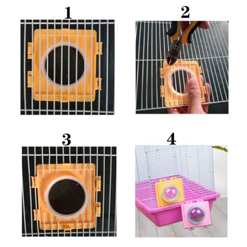 [Australia] - WEISHENG 4 Pieces Hamster Cage Connection Board Metro Cage Replacement Tube Connector Stretch Resistant Flexible Connection Accessories for Small Pets 5.5 cm / 2.17 inch 