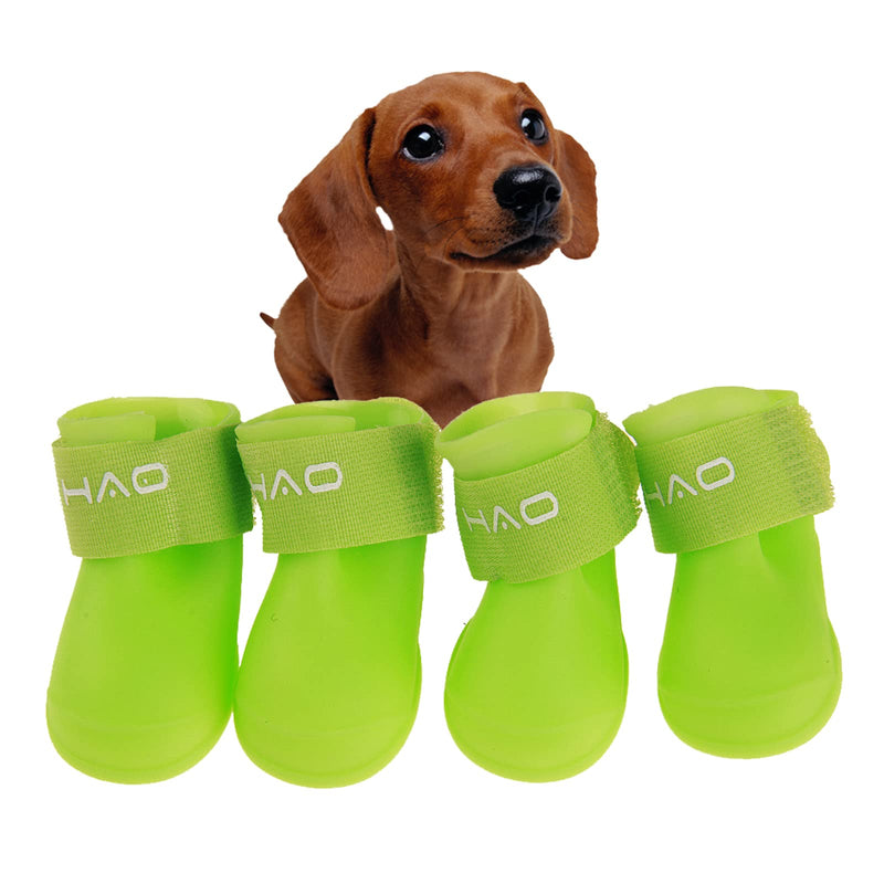 7 Colors Available, Dog Rain Boots for Small Medium Large Dogs, Size S to 2XL, Waterproof Dog Shoes Green Large - PawsPlanet Australia