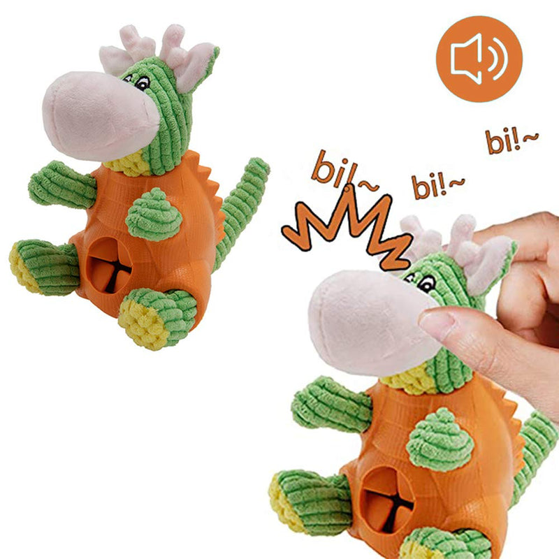 LWZko Dog Toy, Dog Plush Chew Toy, Molar Plush Toys Dog Toy, Dog Treat Dispenser, Silicon Dinosaur Shape Plush Fabric Squeaky Toy for Dogs, Dog Training Games, Interactive Dog - PawsPlanet Australia