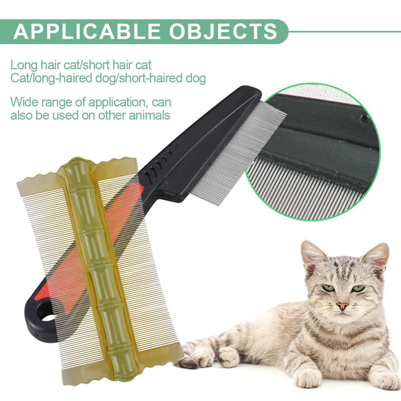 EIHI Flea Comb for Dogs and Cats, Pack of 3, Lice Comb, Cat Comb, Dust Comb, Flea Comb, Coarse & Fine Teeth Lice Flea Comb - PawsPlanet Australia