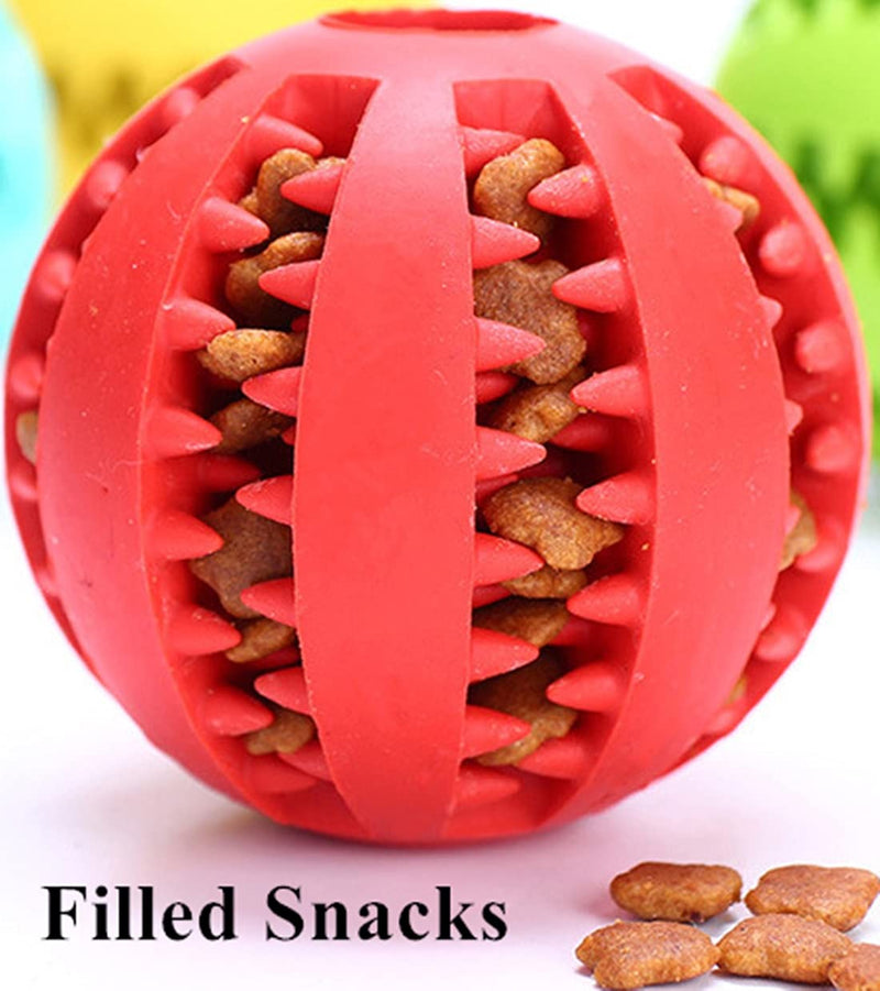 Dog Treat Toys Ball Treat Dispensing Dog Toys,FULLINY 4 Pack Dog Puzzle Toys for Dogs to Keep Them Busy,Dog Enrichment Toys Dog Teething Toys,Dog Games Balls for Dog Teeth Cleaning Toy 2 inches,Small Dogs - PawsPlanet Australia