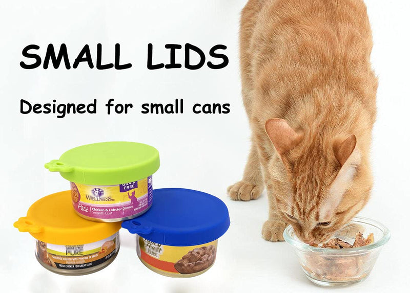 COMTIM 3 Pack Cat Food Can Lids, Silicone Small Pet Food Can Lids Covers for 3 oz Cat Food Cans - PawsPlanet Australia