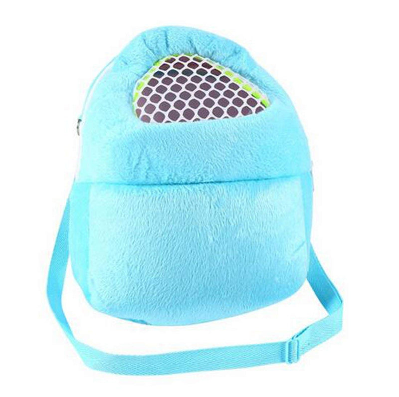 [Australia] - Yosoo Portable African Hedgehog Hamster Breathable Pet Dog Carrier Bags Handbags Puppy Cat Travel Backpack S White Mesh - Blue 