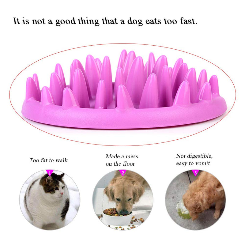 [Australia] - Andiker Pet Interactive Fun Feeder Bowl,Non Slip Puzzle Bowl Fun Feeder,Slow Feeder Bowls are Suitable for Dog & Cat Purple 