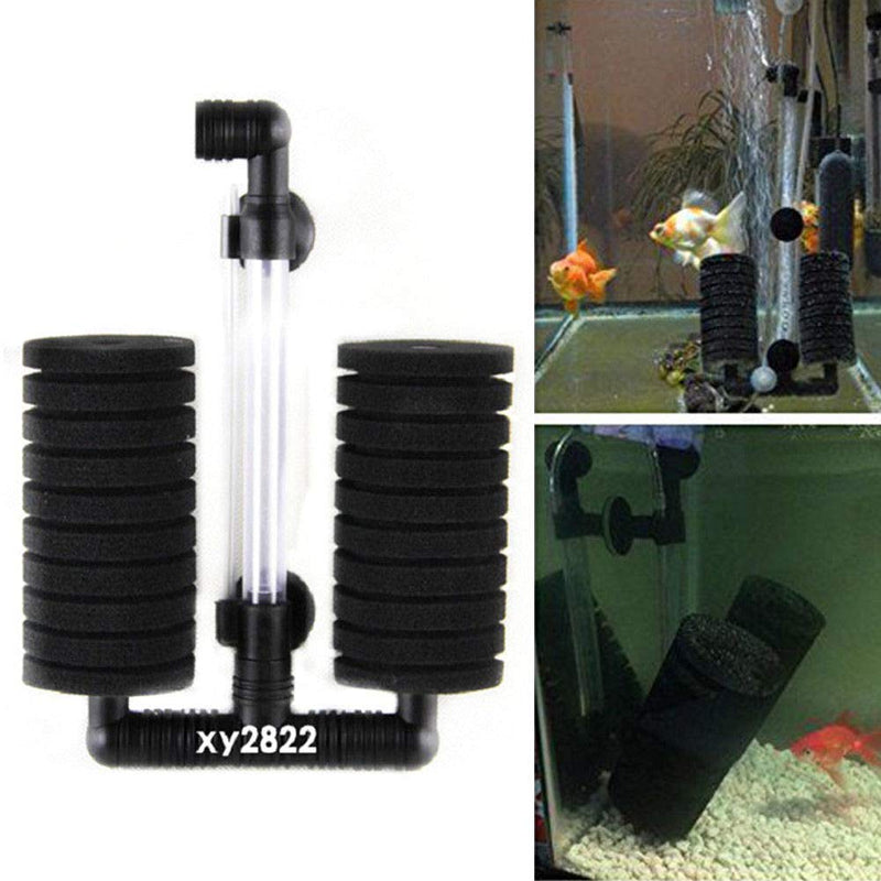 [Australia] - Aquapapa Pack of 2 Bio Sponge Filter for Betta Fry Aquarium Fish Tank Up to 55 Gallon, Double Sponges 
