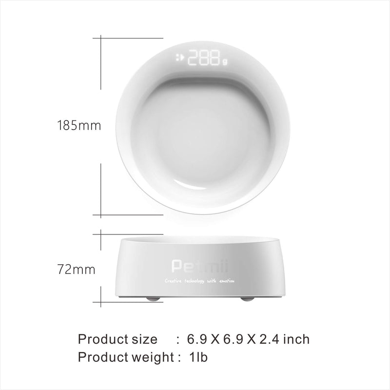 [Australia] - Petmii Smart Digital Feeding Pet Bowl, Food Measuring Washable for Dog Cat Food Bowl feeding bowl with digital scale 