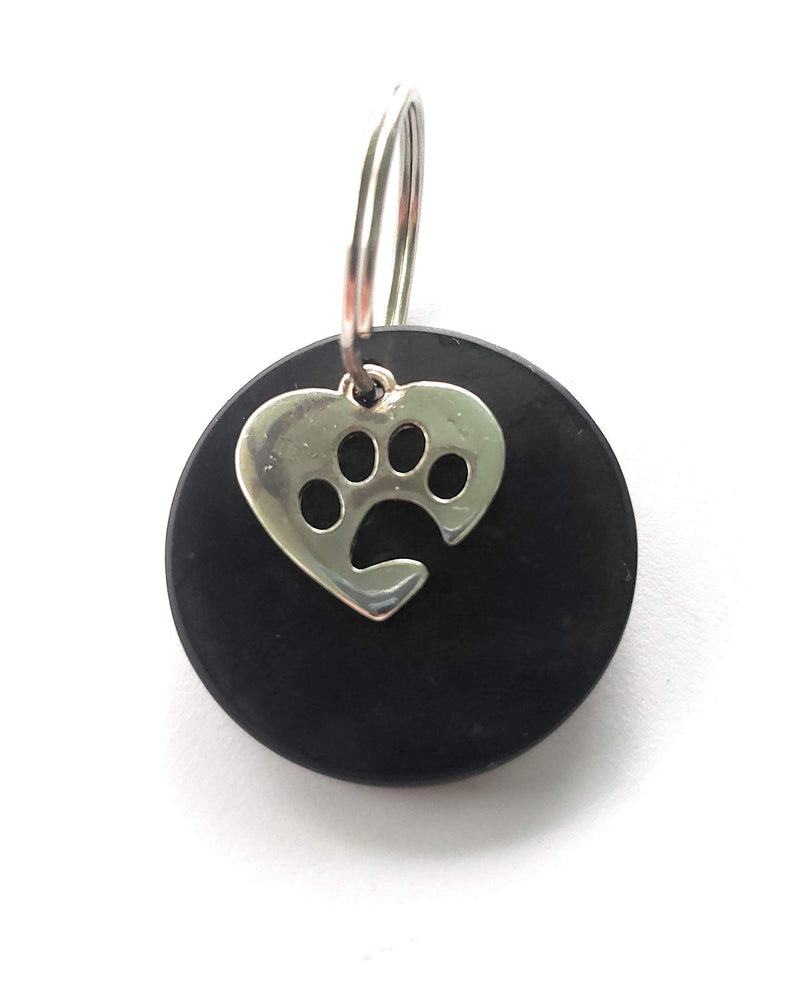 Shungite Pet Collar Charm - Natural Protection for Dogs Cats Durable Black Crystal Stone Backpack Tote Key Chain Large/XL - PawsPlanet Australia