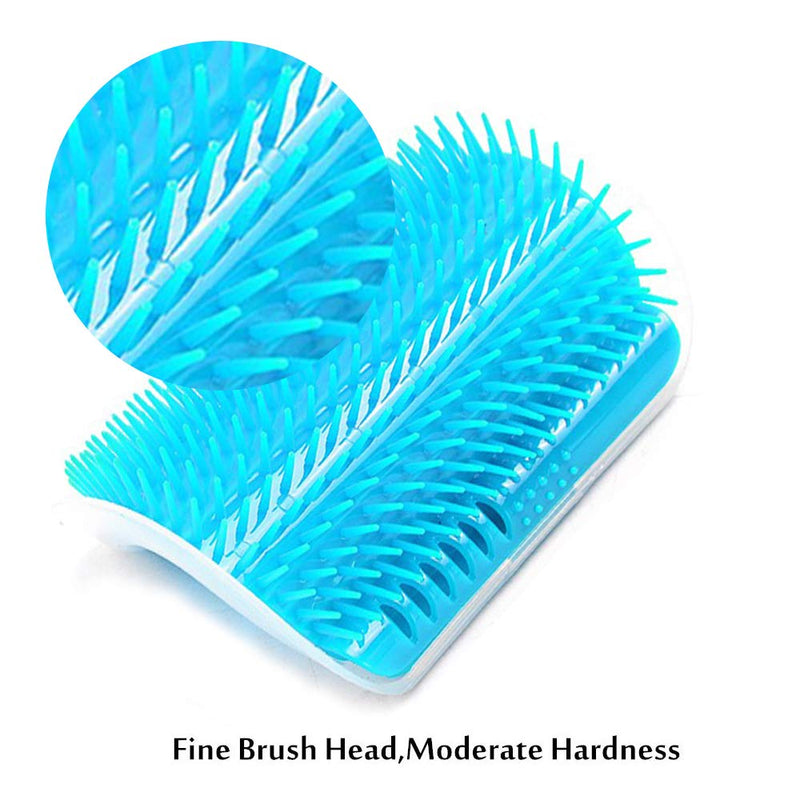 [Australia] - Cat Self Groomer, Wall Corner Massage Comb,Cat Corner Groomer Brush with Catnip,Perfect Massager Tool for Cats with Long and Short Fur- Shallow Blue(2PCS) 