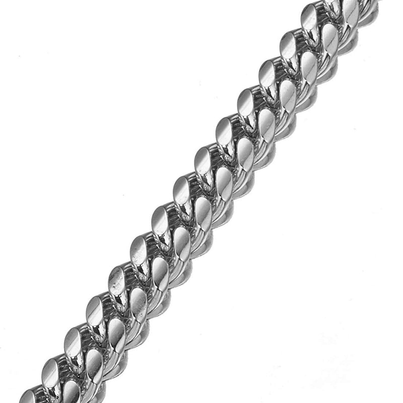 [Australia] - Aiyidi Heavy Duty Pet Collar, Wide 12/15/18mm Silver Dog Chain, Cuban Curb Link Dog Collar, Strong Stainless Steel Metal Chain for Dog - Shepherd Dog, Labrador, Rottweiler, Bulldog 15mm 24 inches (for 18.1''~20'' dog's neck) 