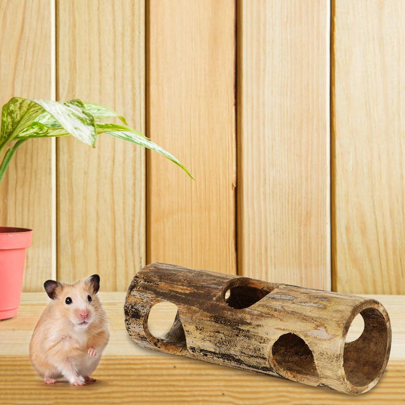 HEEPDD Hamster Toy, All Natural Bamboo Hamster Tunnel Toy Summer Cool Exercise Tubes and Tunnels Small Animal Activity Center Toys for Syrian Hamster Hedgehog Gerbils Chinchillas Medium - PawsPlanet Australia