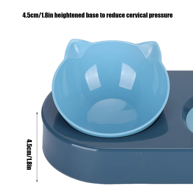 Cat Bowls,Gravity Water and Food Bowl for Cat and Small Dog,Tilted Raised Cat Feeder Bowls,Splash‑Proof&Non‑Wet Mouth,for Feeding and Watering Pets. (Blue, Box Packaging) Blue, Box Packaging - PawsPlanet Australia