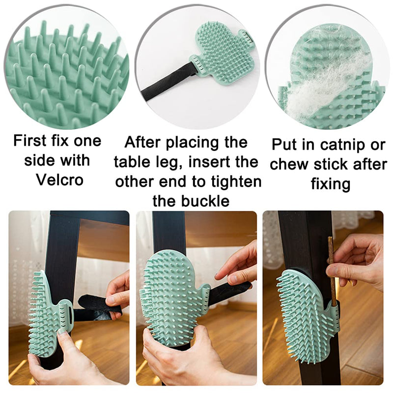 DINGC Cat Brush Corner Environmentally Friendly Rubber, Massage Itching and Comb, Hair Removal Brush and Teasing Cat Toy, Cat Wall Brush For Self-Cleaning of Cats and Dogs - PawsPlanet Australia