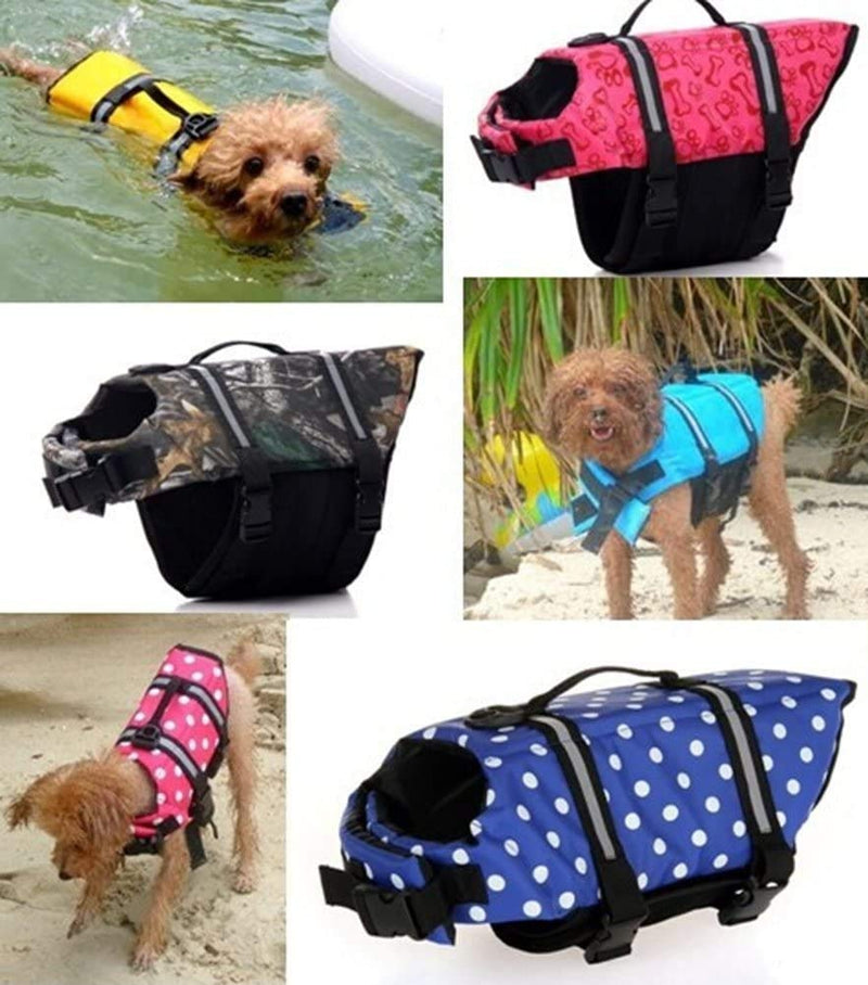Surblue Dog Life Vest Jacket,Preserver Pet Safety Coat Adjustable Belt for Swimming,Boating (X-Small, Blue) X-Small Blue-g - PawsPlanet Australia