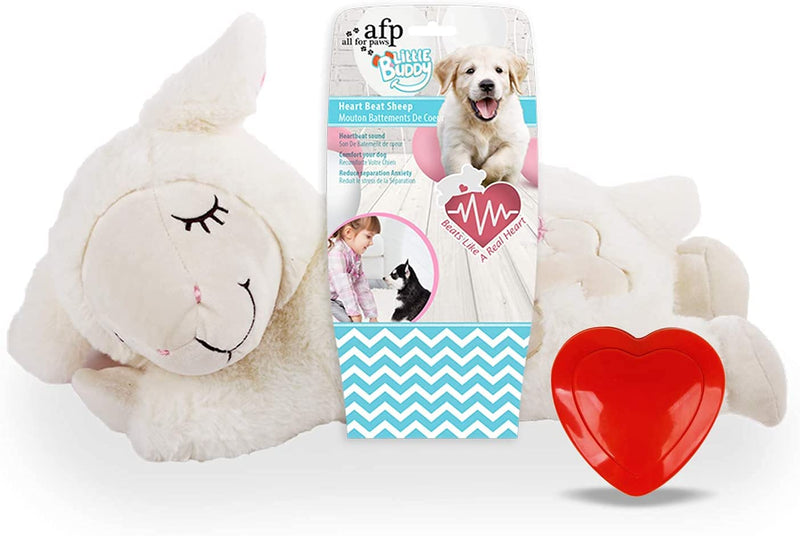 AFP Snuggle Sheep Pet Behavioral Aid Toy Warm Plush Toy White - PawsPlanet Australia