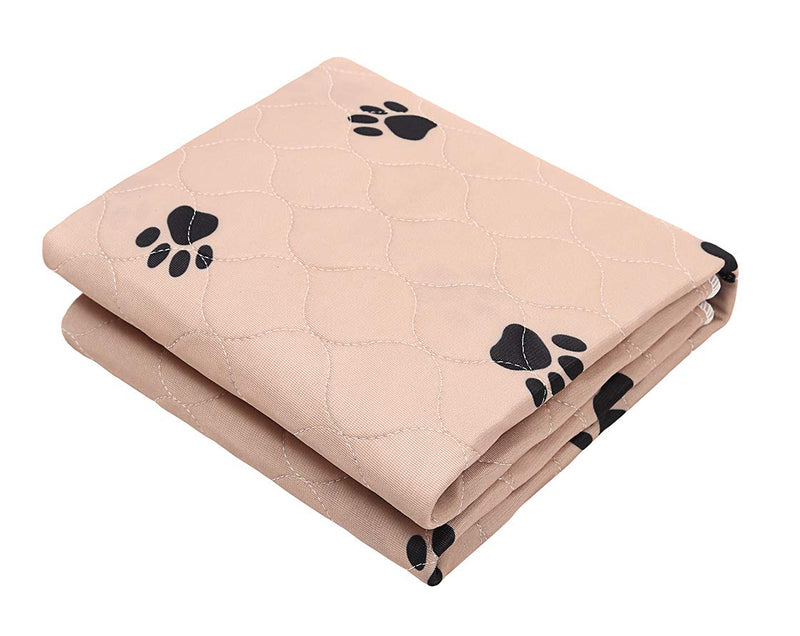 Non-Slip Dog Pee Mat Crate Pad for Pets Dogs Cats Washable Dog Pads with Fast Absorbent Breathable Dog Training Pad - Beige - L Large(89x56cm) - PawsPlanet Australia