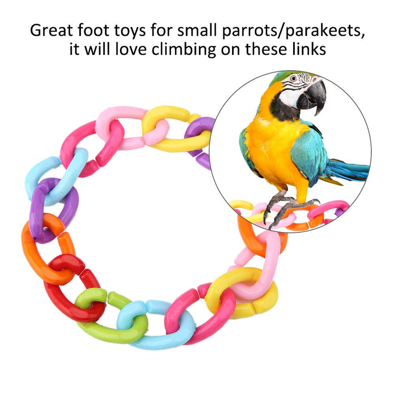 Zerodis 100 Pieces Multi-colored Rings Hooks C-Clip Plastic Mesh Plastic Stroller Chain for Baby Toy Bird Parrot - PawsPlanet Australia