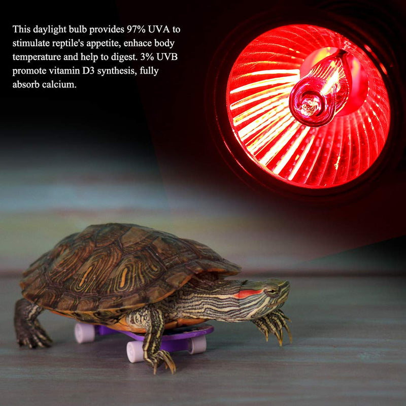 UVA UVB Reptile Heating Light Bulb Snake Turtle Pet Full Spectrum Sunlight Lamp 1Pc(100W) 100W - PawsPlanet Australia