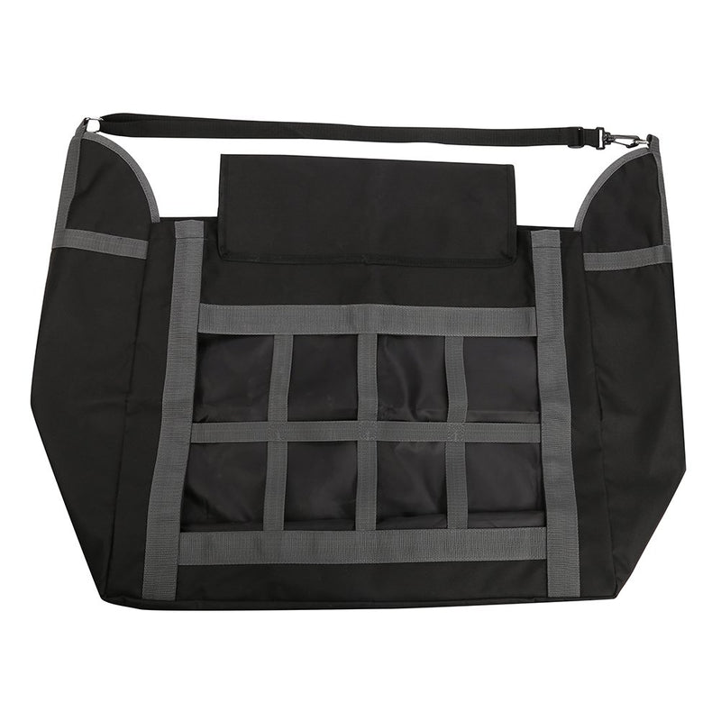 [Australia] - Yosoo Hay Bag, Black Adjustable Strap and Large Capacity 600D Oxford Cloth Horse Feeding Bag Hay Tote Bag Slow Feed Hay Bag with Small Squares 24 x 19 x 10inch 