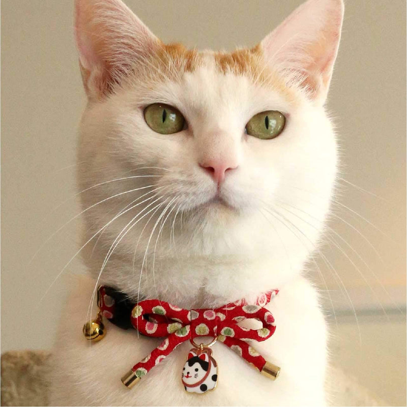[Australia] - Necoichi Zen Hariko Charm Cat Collar Red 