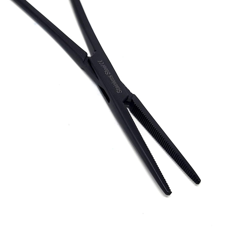Dog Pet Ear / Nose Hair Puller Grooming Hemostat Locking Forceps Pliers, 5.5" (14cm), Straight (Black) Black - PawsPlanet Australia