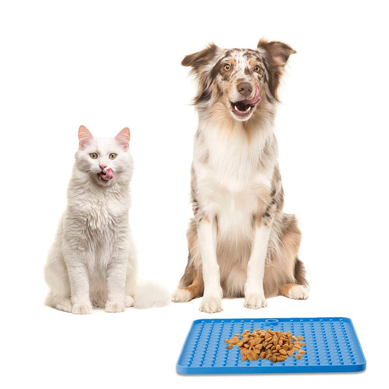 umorismo 3 Pieces Dog Lick Pad Mat, slow feeder dog mat, Dog Treat Distraction Mat for Licking Gravy/Yoghurts/Peanut Butter/Pet Bathing (Square) - PawsPlanet Australia