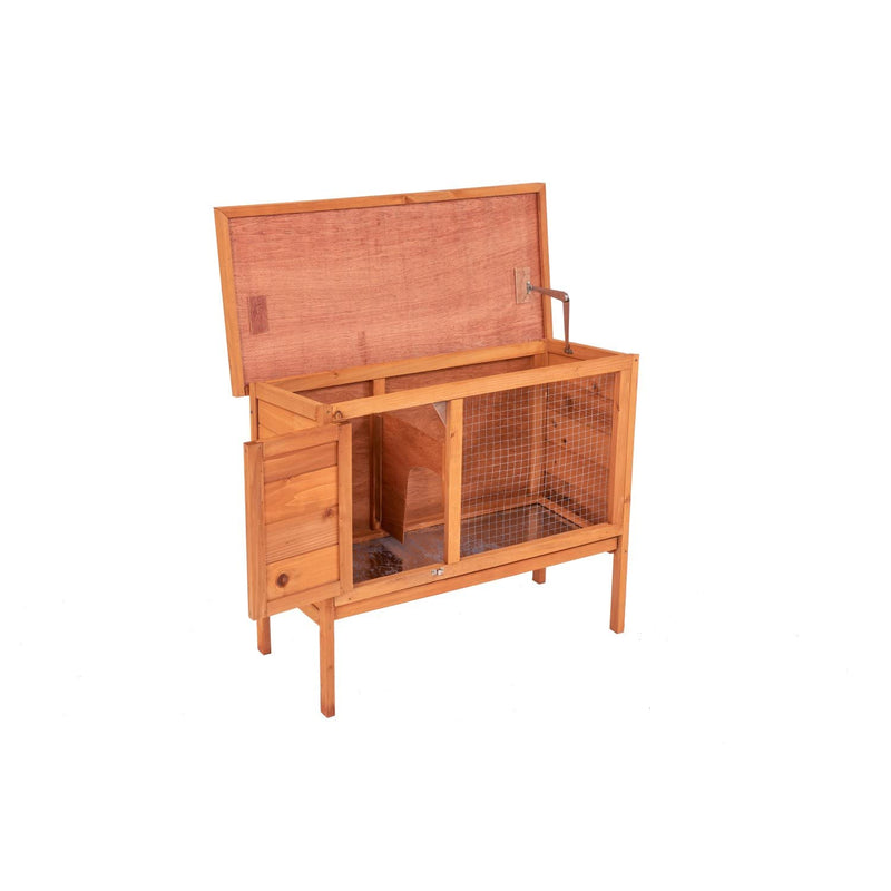 Oypla Single Rabbit Hutch 820x390x700mm - PawsPlanet Australia