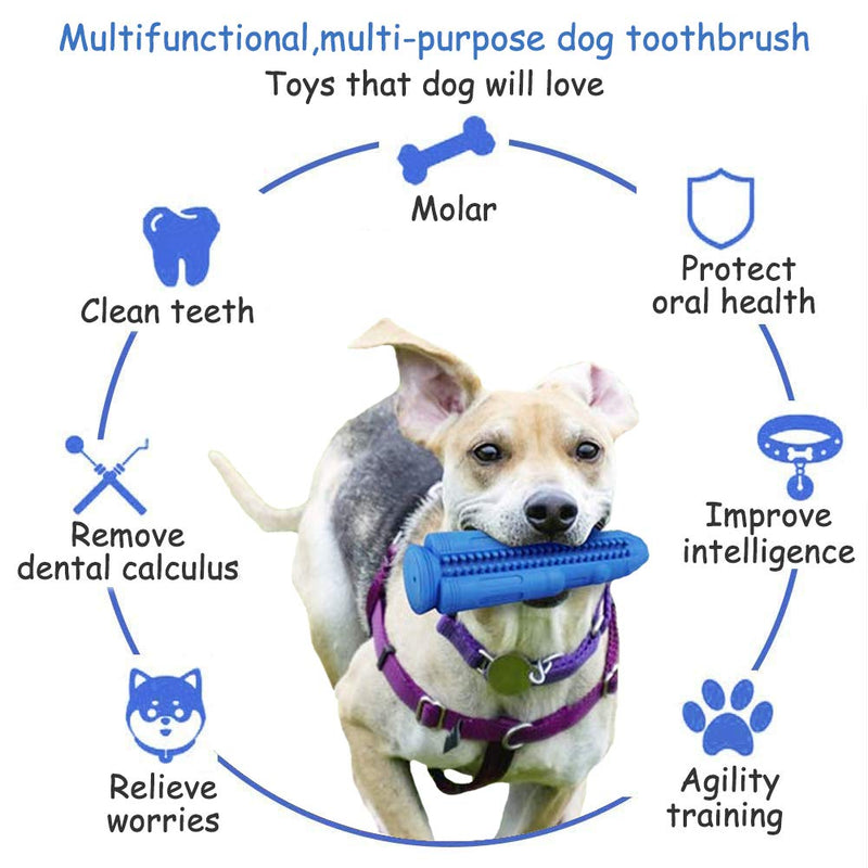 GMYQ Dog Chew Toys,Dog Toothbrush Stick Squeaky Toys,Milk Flavor Natural Rubber Dental Care Toys,Dog Teeth Cleaning Toy,Indestructible Tough Durable Puppy Pet Supplies - PawsPlanet Australia