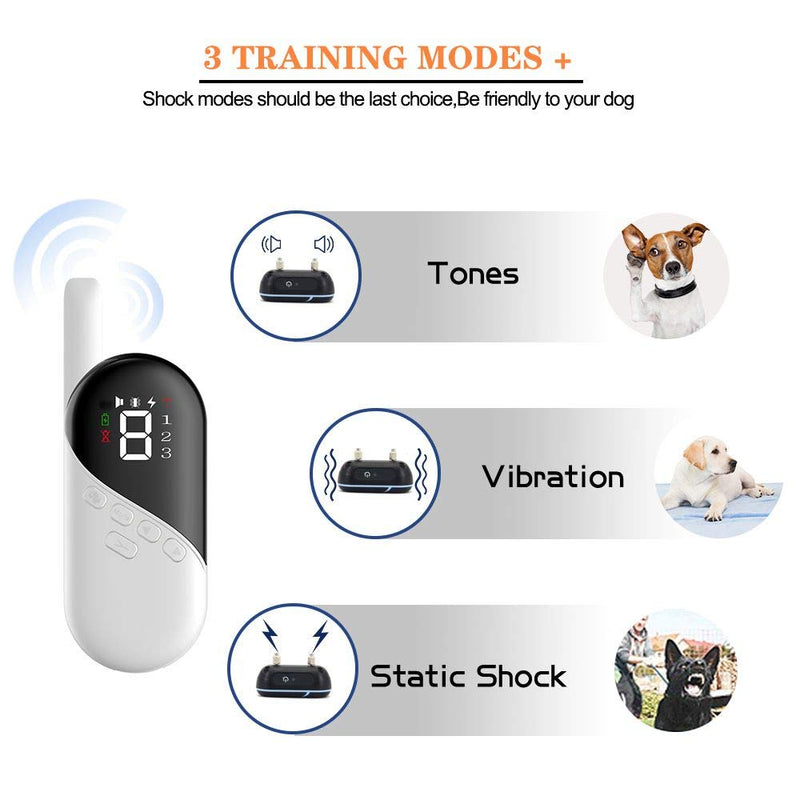 [Australia] - Pumila Dog Training Collar - Rechargeable Dog Shock Collar with Beep Vibration Shock Modes, Dog Collars for Medium, Large Dogs, Pet Training Tool For Two Dogs 