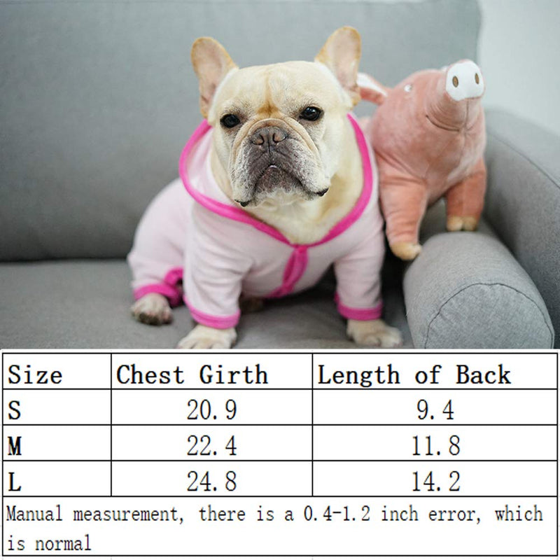 [Australia] - NACOCO Velvet Dog Pajamas with Four Legged Design Jumpsuit Pet Clothes for Bulldog M 