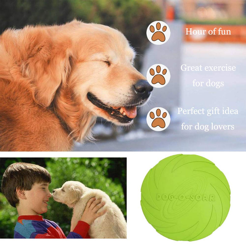 YOUYIKE Dog Frisbee Pet Toy, 2pcs Dog Flying DiscToys, Rubber Flying Disc, Pet Chew Toy for Outdoor Interactive Fun, Dog Training, Throwing, Catching and Playing (Only for small dogs) - PawsPlanet Australia