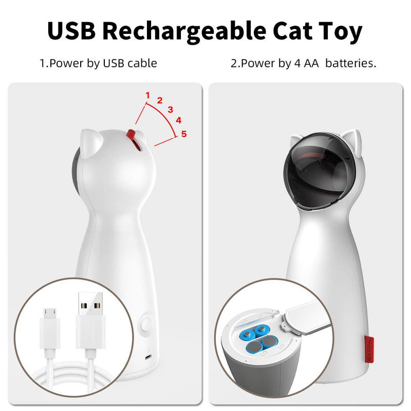 [Australia] - KeBuLe Cat Toys Interactive Electronic,Automatic Cat Toys for Indoor Cats,Kitten Toys for Trainning Exercise USB Charging 360 Degree Rotation 2 Different Sports Modes Irregular Running P01 