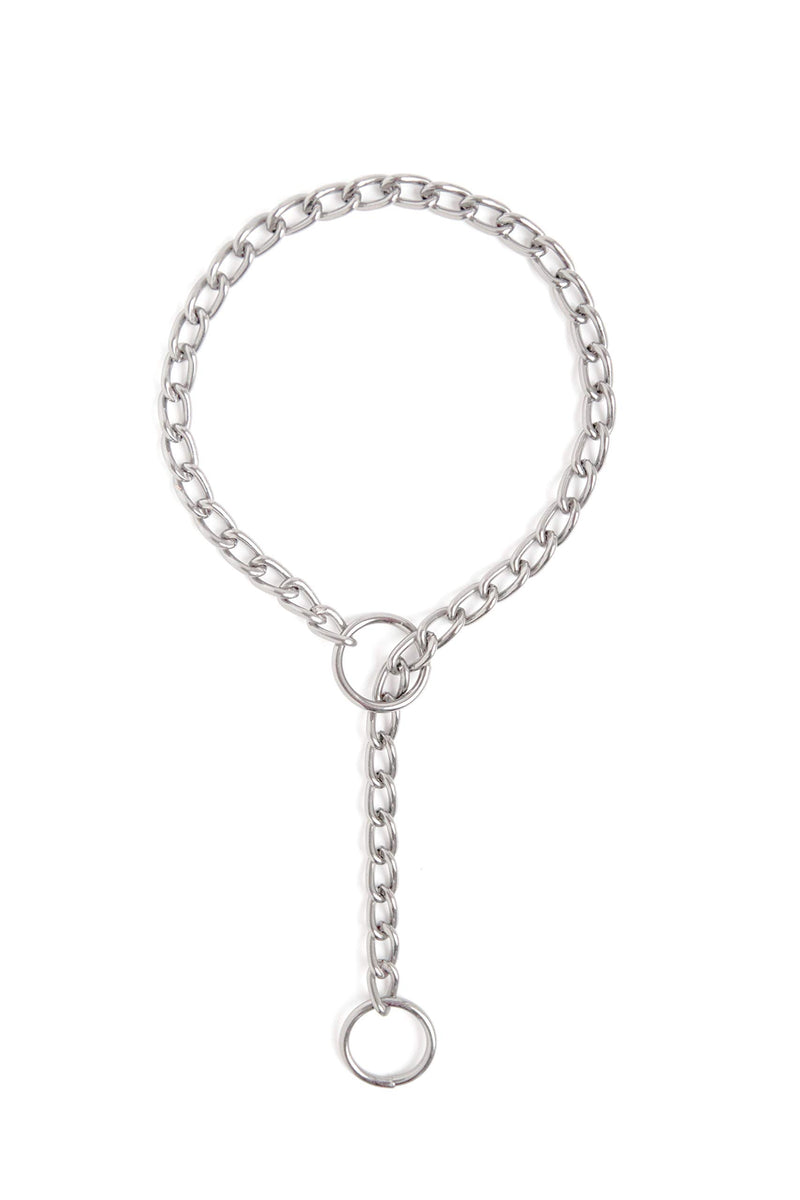 Mighty Paw Slip Collar. Premium Stainless Steel Choke Collar. Strong, Durable, Weather Proof, Tarnish Resistant Metal Chain. No Pull Dog Training Collar. 16" - PawsPlanet Australia