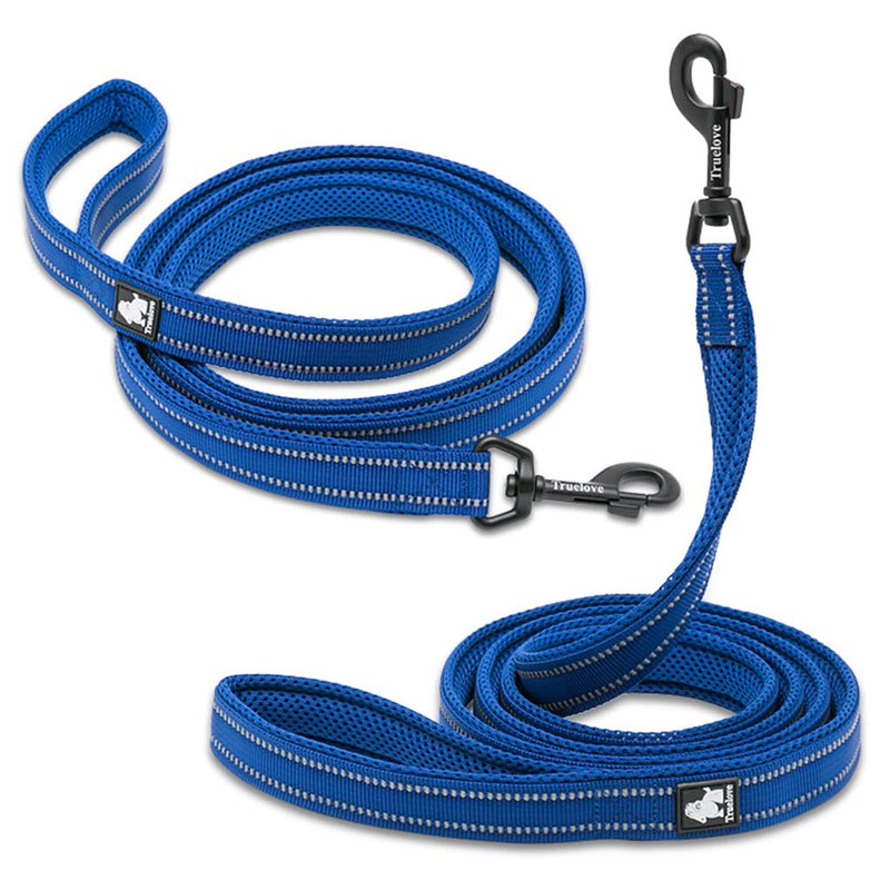 WINHYEPET True Love Dog Leash Nylon Reflective Comfortable Handle Lead Puppy Training Walking Rope Easy Control Suitable Small Medium Large Breeds 110cm Length TLL2111(Royal Blue,S) S Royal Blue - PawsPlanet Australia