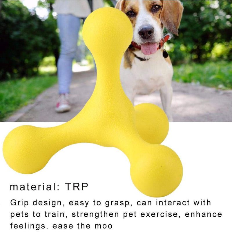 Dogs Chew Toys Pet Dogs Rubber Toy Chew Toys Tug Of War Ball Toys Durable Puppy Teething Toys Small Dog Teeth Cleaning Toys(Yellow) Yellow - PawsPlanet Australia