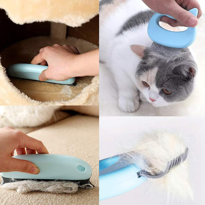 Cat Dog Comb Pet Grooming Massage Tool,Cat Dog Brush Pet Shell Comb for Removing Matted Fur,Knots and Tangles (Blue) - PawsPlanet Australia