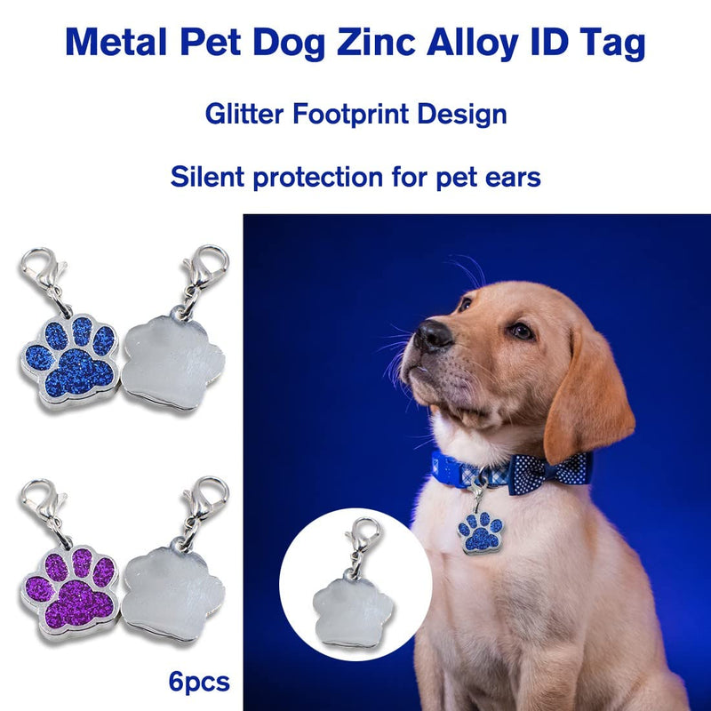 Pack of 6 Dog Bone Pet Dog Tag | bones | Pendant ID tag dog address tag address tag | many colours - PawsPlanet Australia