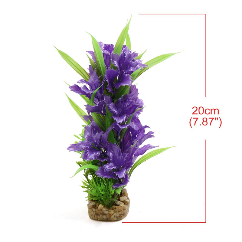 [Australia] - uxcell Plastic Aquarium Terrarium Tank Decorative Plant Habitat Decor for Reptiles and Amphibians Purple 