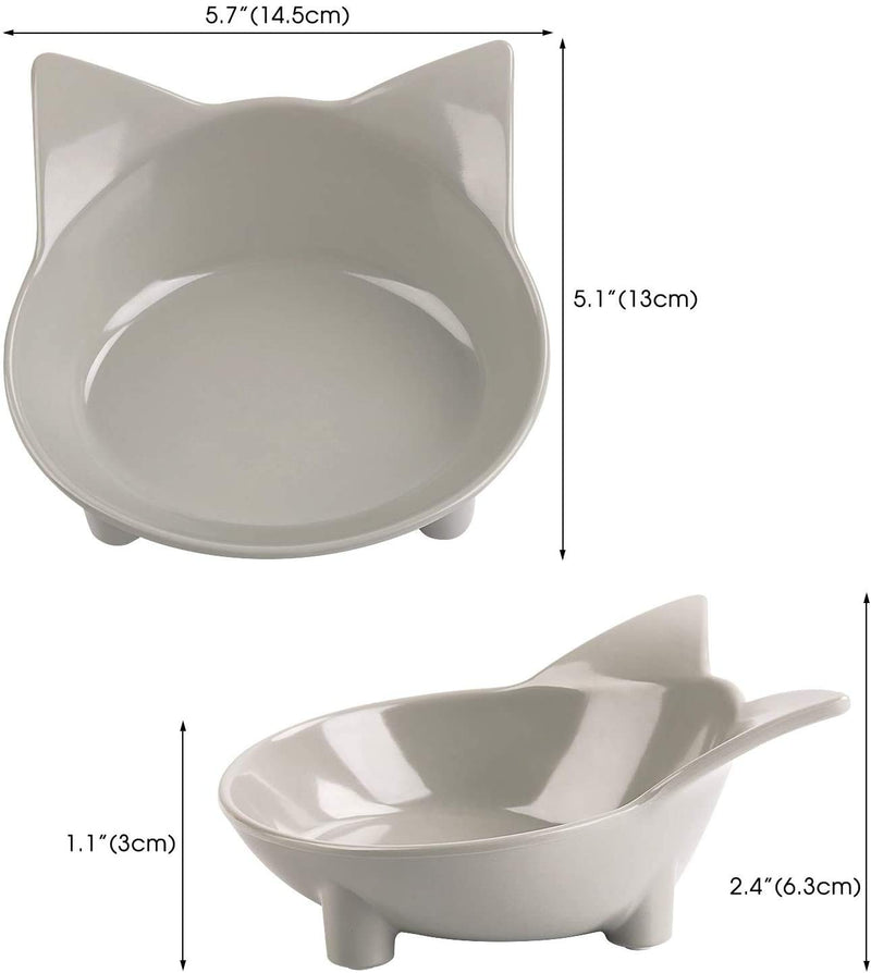 Legendog Cat Bowl,Anti-Slip Cat Feeding Bowl /Cat Bowl White/ Cat Water Bowl , Multi-purpose Double Pet Feeding Bowl Black/White/Gray - PawsPlanet Australia