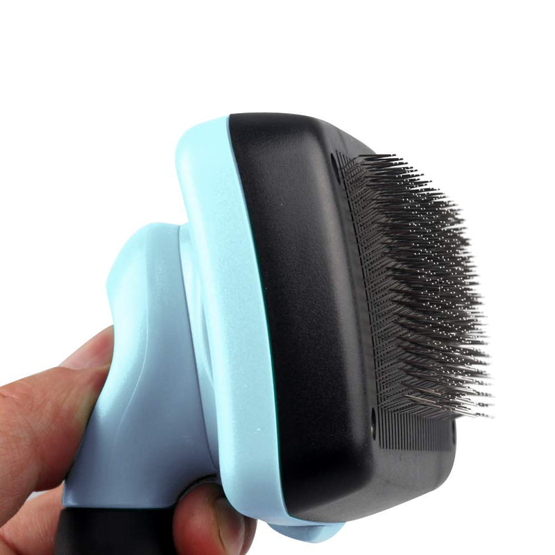 Pets Grooming Brushes, Slicker Brush Self Cleaning for Dogs & Cats, Grooming Tool, Removes Tangles Dirt & Shedding Hair for Short Medium & Long Haired Pets - PawsPlanet Australia