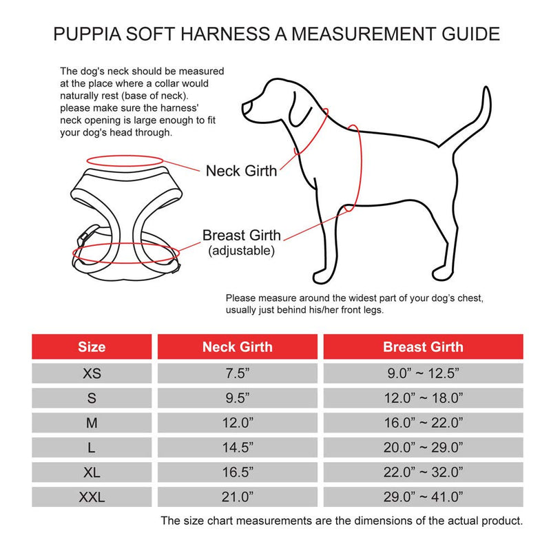 [Australia] - Puppia Soft Dog Harness, Sky Blue, Large 